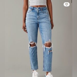 American Eagle Outfitters Light Blue Distressed Boyfriend Jeans
